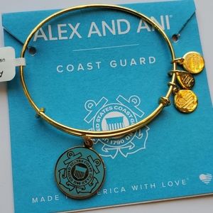 Alex and Ani Coast Guard Goldtone Bracelet